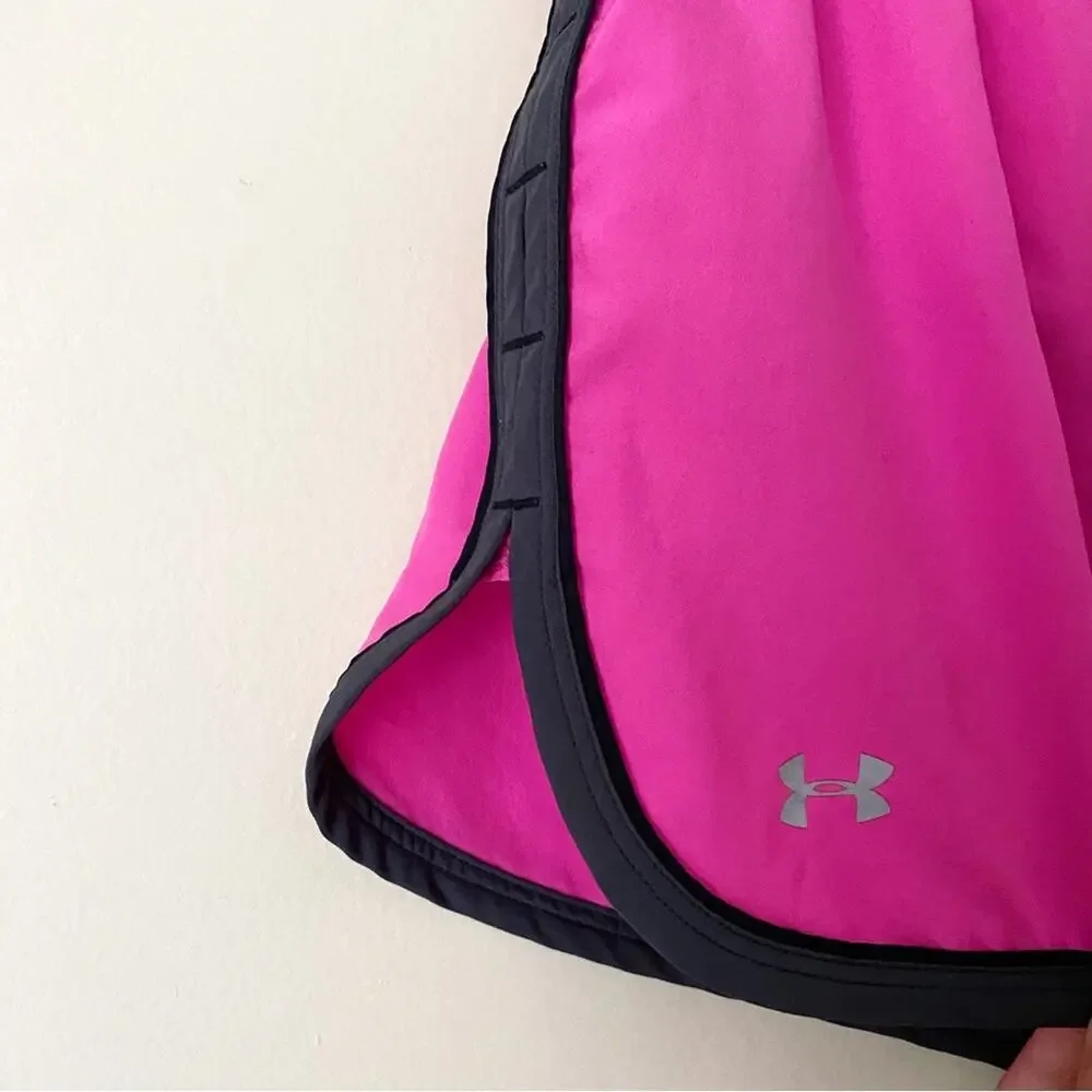 Under Armour | Pull-on Running Shorts Lined Elastic Waist Fitness Gym Pink M